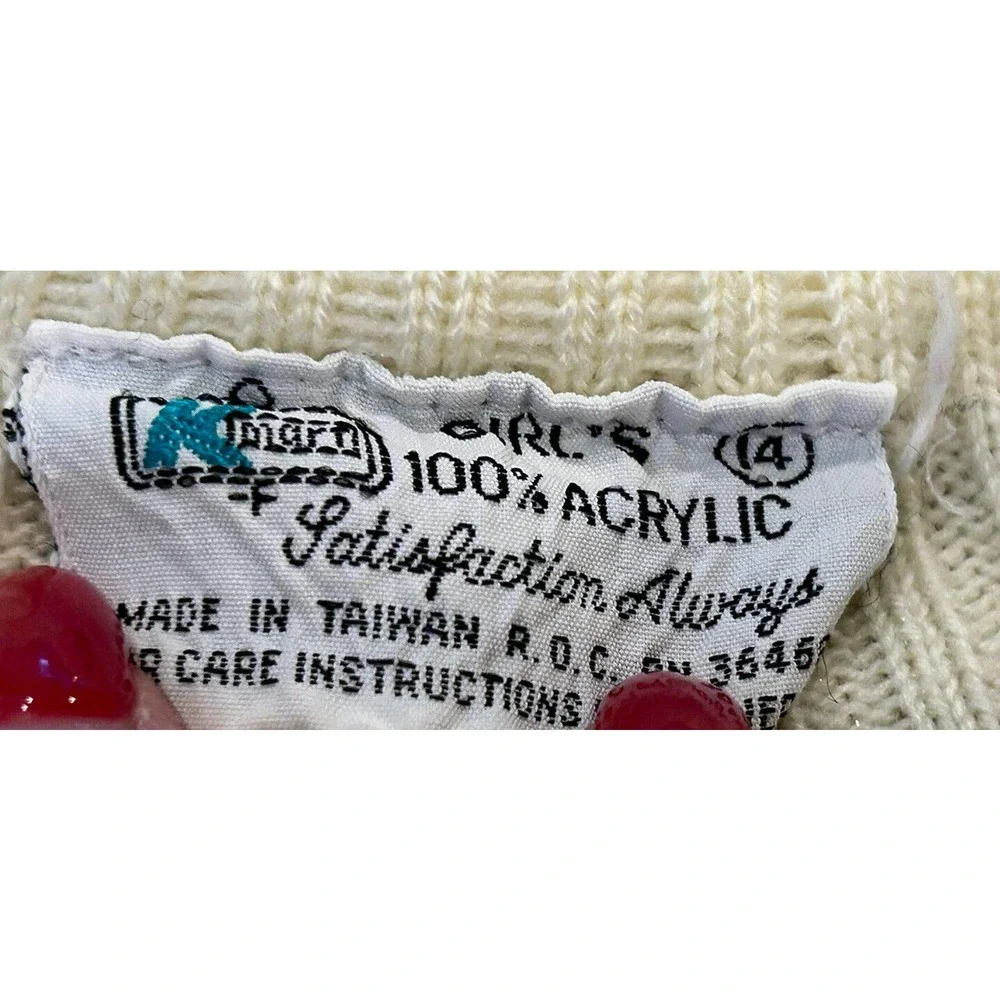 True VTG Kmart Sweater Girls 14‎ Browns Acrylic Pullover 70s 80s